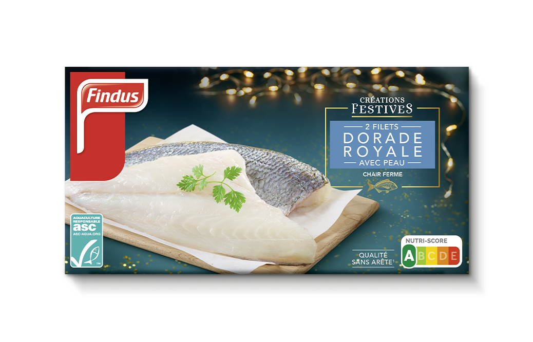 Visuel des filets dorade royale de la gamme Créations Festives Findus
