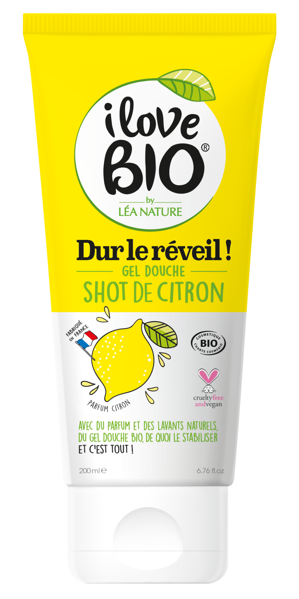 Pack du Gel Douche I Love Bio Dur le Réveil - Shot de Citron