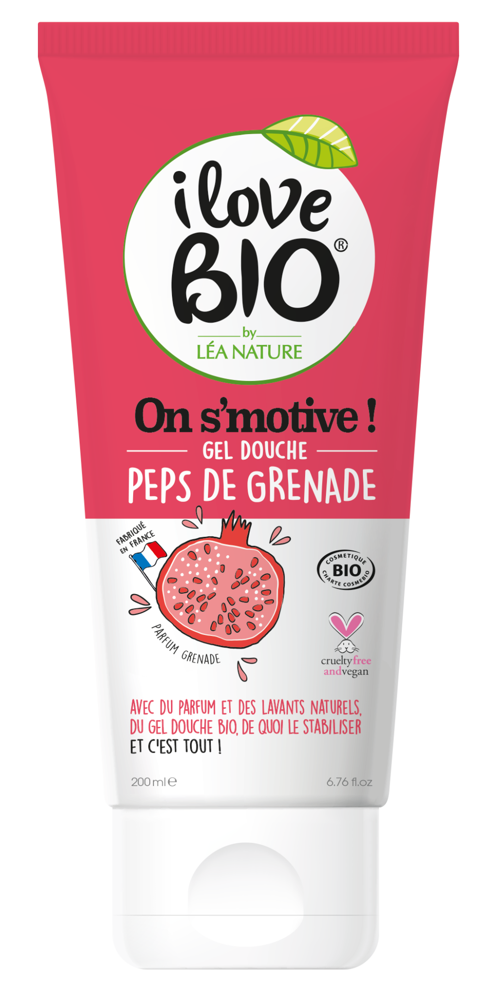 Pack du Gel Douche I Love Bio On s'motive - Peps de Grenade