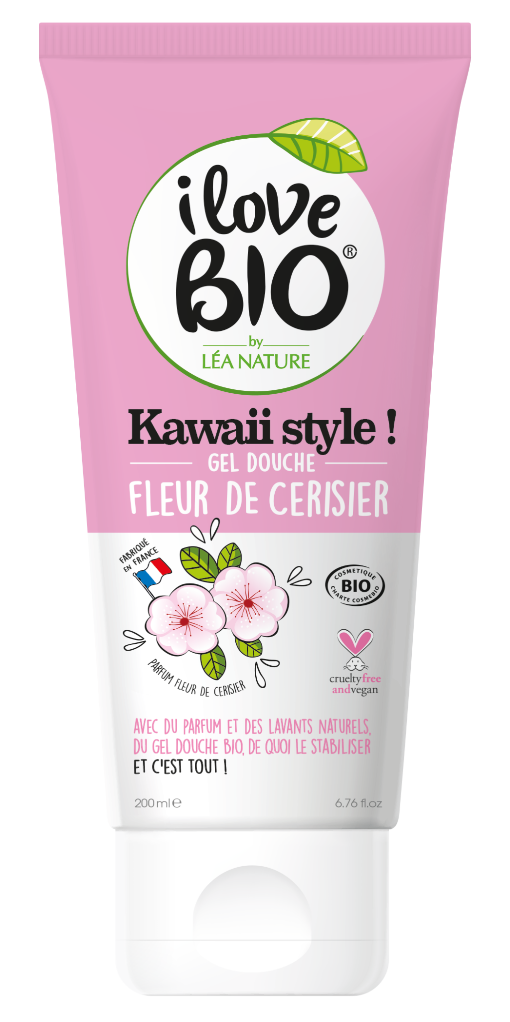 Pack du Gel Douche I Love Bio Kawaii style - Fleur de Cerisier