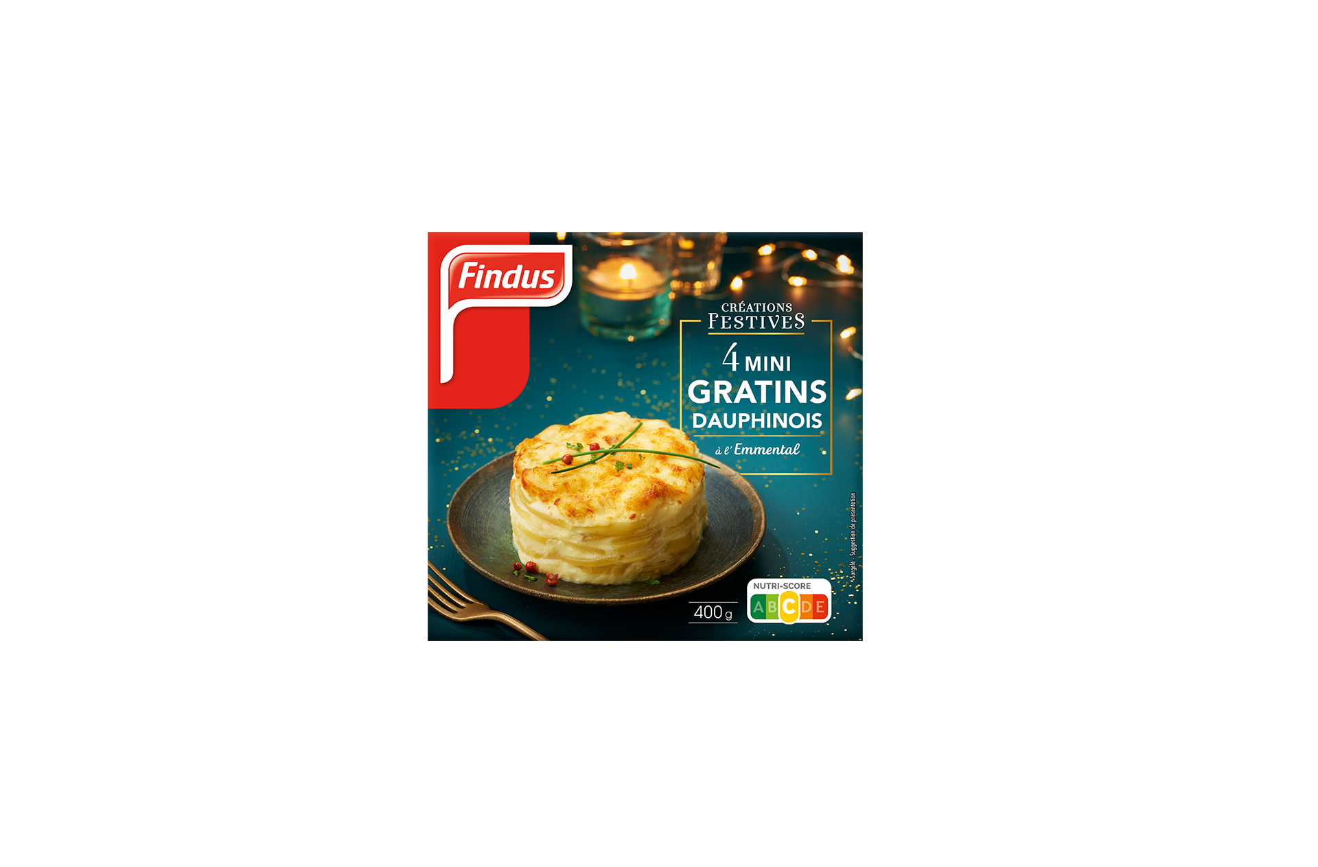 Facing du pack gratin dauphinois créations festives Findus