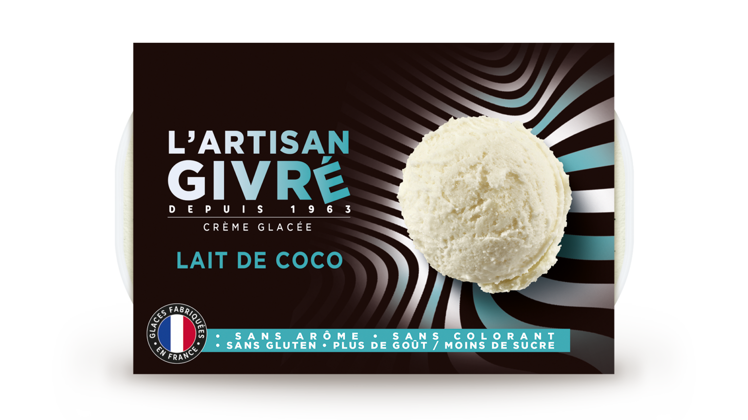 Facing du pack de crème glacée Lait de Coco L'Artisan Givré